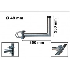 Stahl Winkel-Geländerhalter mit 35 cm Auslage
